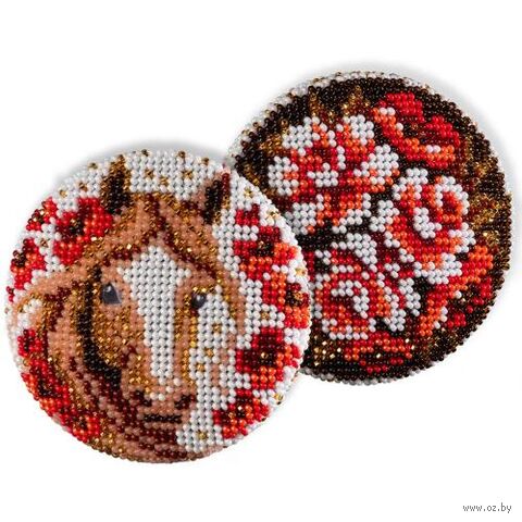 Набор для вышивания бисером "Талисман Жостово" (80х80 мм) — фото, картинка