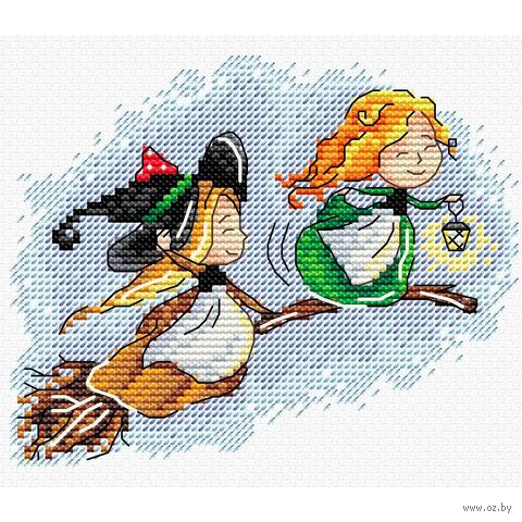 Набор для вышивания "Полёт на метле" (110х130 мм) — фото, картинка