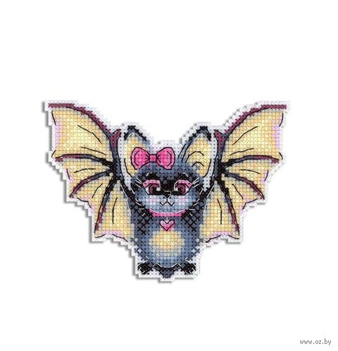 Набор для вышивания на пластиковой канве "Летучая леди" (90х120 мм) — фото, картинка