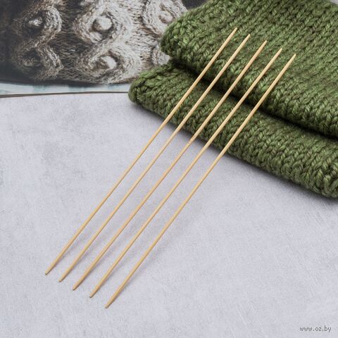 Спицы чулочные для вязания "Айрис" (бамбук; 2 мм; 20 см) — фото, картинка
