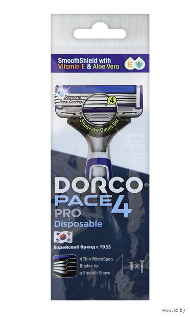 Станок для бритья одноразовый "Dorco Pace 4 Pro" (1 шт.) — фото, картинка