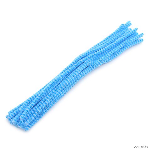 Проволока синельная для творчества "Двухцветная" (300 мм; 30 шт.; бело-голубой) — фото, картинка
