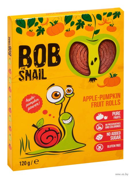 Конфеты фруктовые "Bob Snail. Яблоко-тыква" (120 г) — фото, картинка