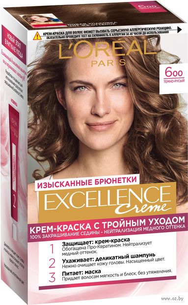 Крем-краска для волос "Excellence Creme" тон: 600, темно-русый — фото, картинка
