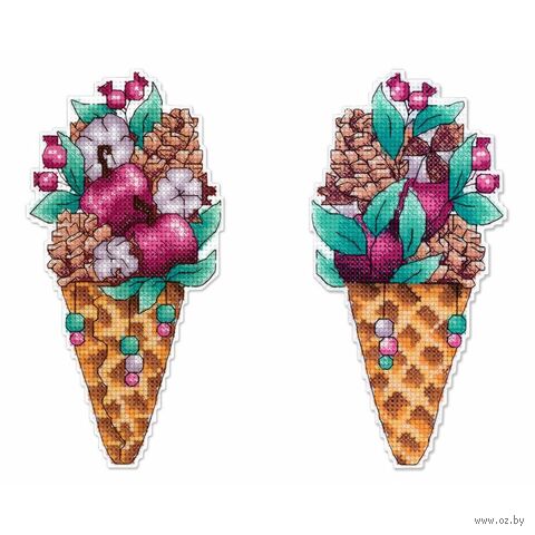 Набор для вышивания на пластиковой канве "Вкус зимы" (80х160 мм) — фото, картинка