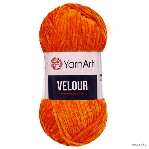 Пряжа "Velour №865" (100 г; 170 м; оранжевый) — фото, картинка
