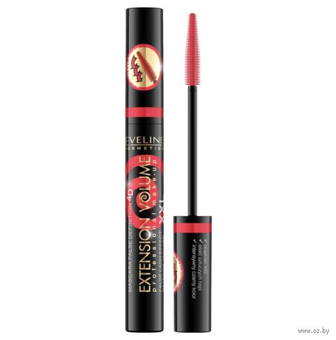 Тушь для ресниц "Extension Volume. Экстра объем и эффект накладных ресниц" тон: черный — фото, картинка
