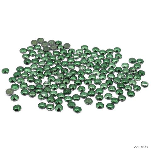 Стразы термоклеевые для рукоделия (2 мм; 150 шт.; темно-зеленый) — фото, картинка