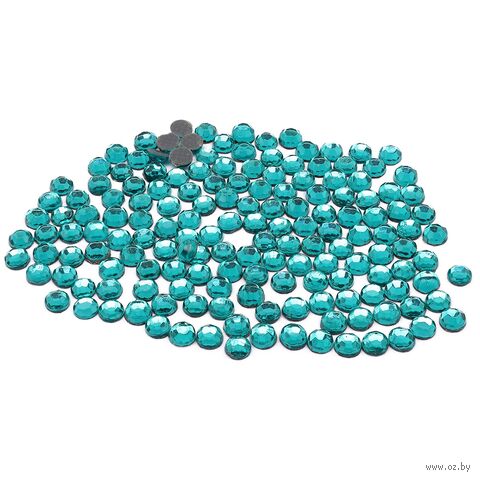 Стразы термоклеевые для рукоделия (2 мм; 150 шт.; бирюзовый) — фото, картинка