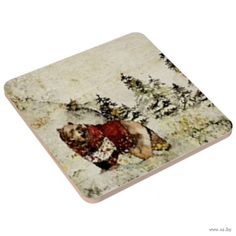 Подставка под горячее "С Новым годом! Наилучшего Вашей семье!" (145 мм) — фото, картинка