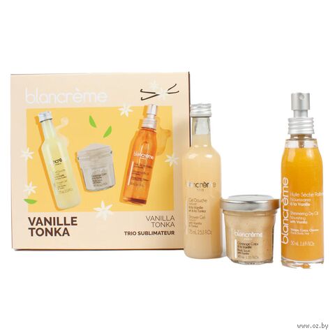 Подарочный набор "Sublime Body Care Box Vanilla & Tonka" (гель для душа, скраб для тела, масло) — фото, картинка