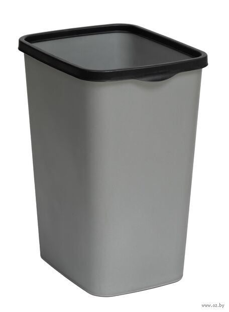 Ведро для мусора "Tandem. С фиксатором" (20 л; серый металлик) — фото, картинка