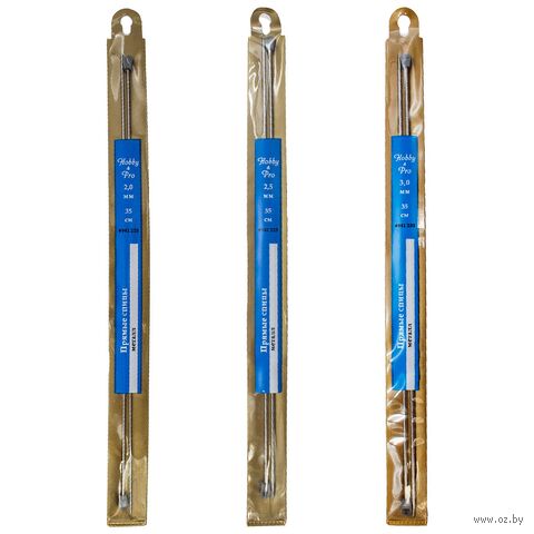 Набор спиц для вязания (металл; 35 см; 6 шт.) — фото, картинка