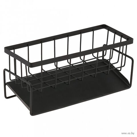 Подставка для губок и моющего средства "Порядок" (черный) — фото, картинка