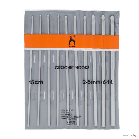 Набор крючков для вязания "Crochet Hooks" (10 шт.) — фото, картинка