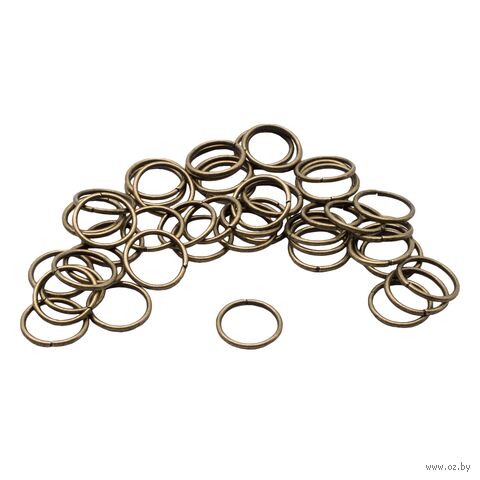 Кольцо соединительное для бижутерии (10 мм; 50 шт.; латунь) — фото, картинка