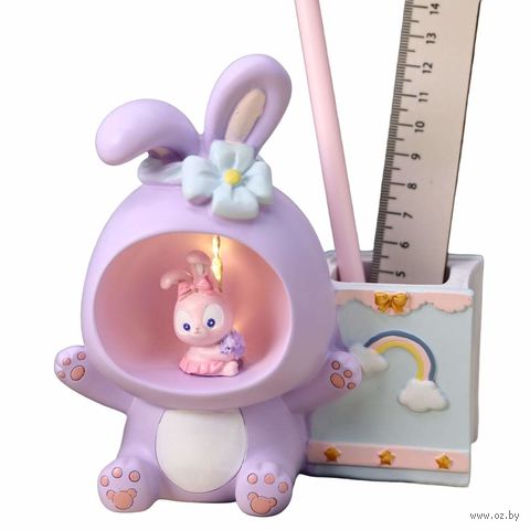 Ночник-подставка детский "Rainbow bunny" (purple) — фото, картинка