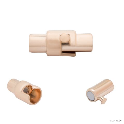 Замок магнитно-поворотный для шнурка (3х15 мм; 2 шт.; золото) — фото, картинка