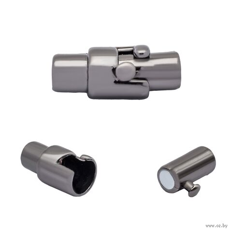 Замок магнитно-поворотный для шнурка (3х15 мм; 2 шт.; черный) — фото, картинка