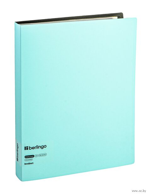 Папка с файлами "Instinct" (А4; 60 вкладышей; 30 мм; аквамарин) — фото, картинка