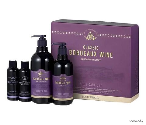 Подарочный набор "Classic Bordeaux Wine" (гель для душа, лосьон) — фото, картинка