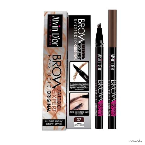 Лайнер для бровей "Brow Tattoo" тон: 02, dark brown — фото, картинка