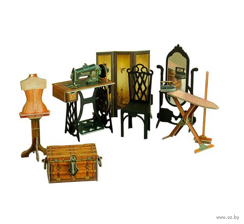 Сборная модель "Коллекционный набор мебели. Швейная мастерская" (масштаб: 1/12) — фото, картинка