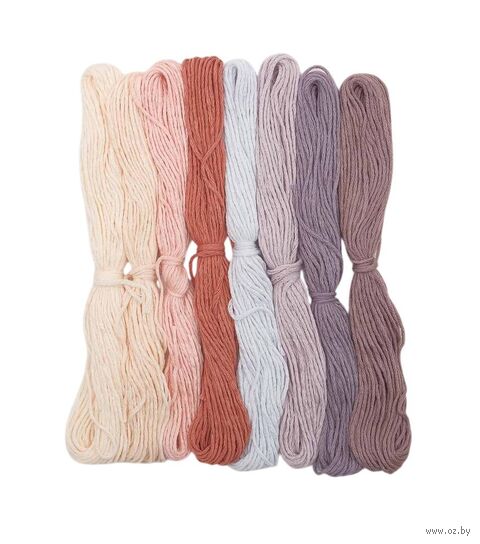 Набор ниток для вышивания "Пастельные тона" (8 цветов) — фото, картинка