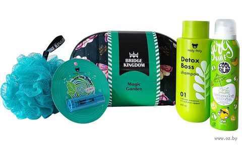 Подарочный набор "Magic Garden" (шампунь, дезодорант, бальзам для губ, мочалка) — фото, картинка