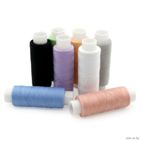 Набор швейных ниток 50/2 "Пастель" (150 м; 8 шт.) — фото, картинка