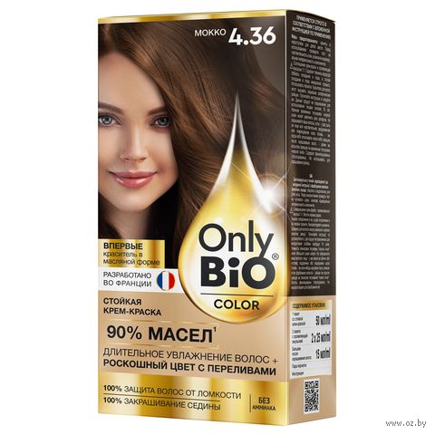 Крем-краска для волос "Only Bio Color" тон: 4.36, мокко — фото, картинка