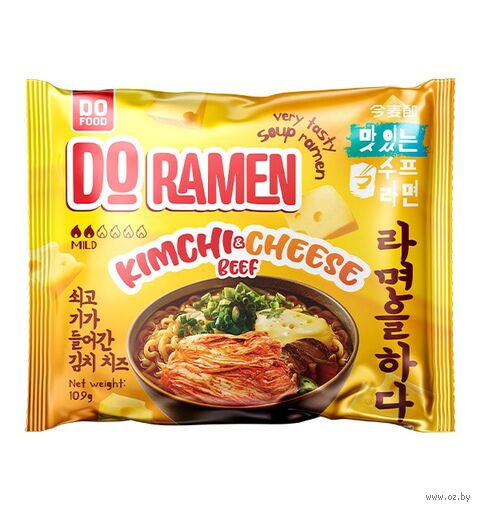 Лапша быстрого приготовления "Ramen Kimchi and Cheese Beef" (109 г) — фото, картинка