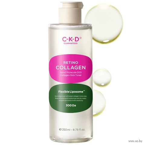 Тонер для лица омолаживающий "Retino collagen small molecule 300 collagen skin toner" (250 мл) — фото, картинка