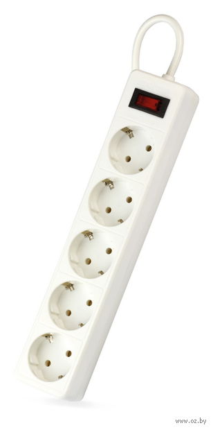 Сетевой фильтр Smartbuy One (10А; 2200 Вт; 5 розеток; 1,8 м; белый) — фото, картинка