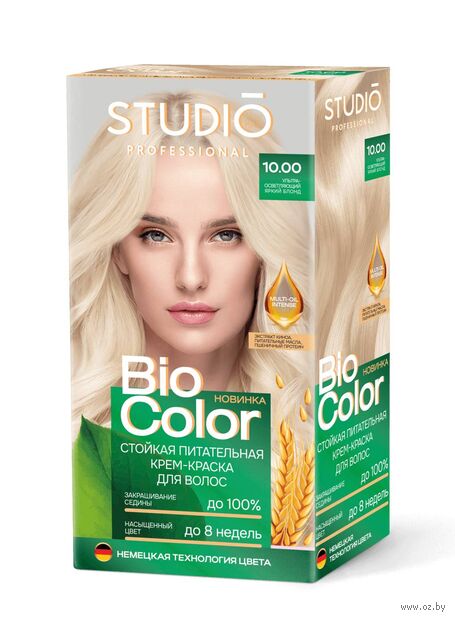 Крем-краска для волос "Вiocolor" тон: 10.00, ультраосветляющий яркий блонд — фото, картинка