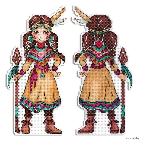 Набор для вышивания на пластиковой канве "Дочь вождя" (80х160 мм) — фото, картинка