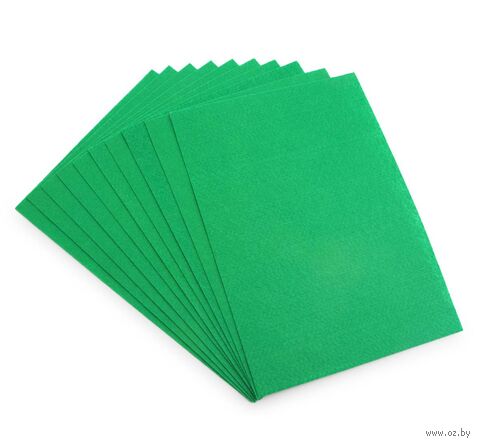 Фетр листовой мягкий (20х30 см; фисташковый; 10 листов) — фото, картинка