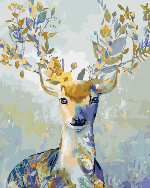 Картина по номерам "Королевский олень" (400х500 мм) — фото, картинка