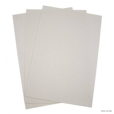 Фетр листовой жесткий (20х30 см; молочный; 3 листа) — фото, картинка