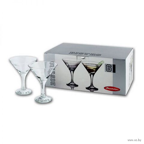 Набор бокалов для мартини "Bistro" (6 шт.; 190 мл) — фото, картинка