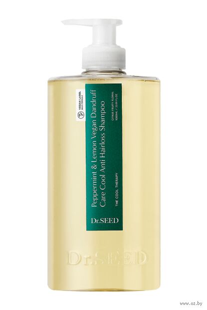Шампунь для волос "Peppermint and Lemon Vegan Dandruff Care Cool Anti Hairloss Shampoo" (1 л) — фото, картинка
