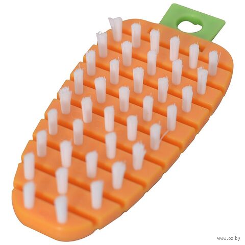 Щетка для мытья посуды, овощей и фруктов "Морковка" — фото, картинка