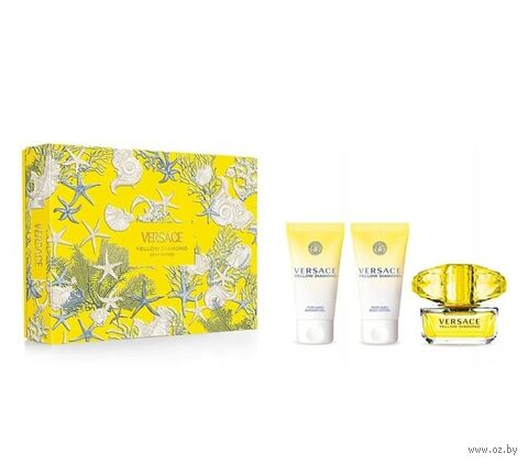 Подарочный набор "Yellow Diamond Set" (туалетная вода, гель для душа, лосьон для тела) — фото, картинка