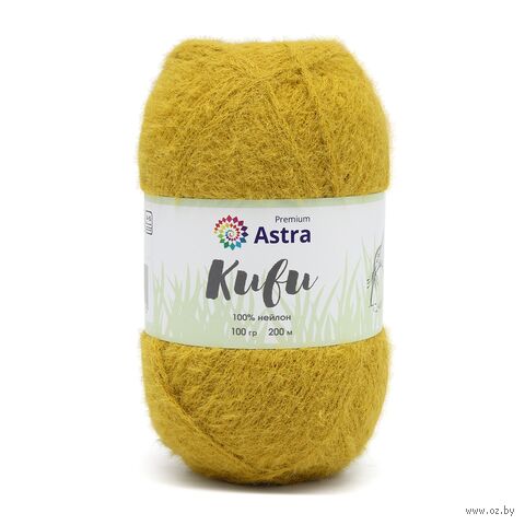 Пряжа "Киви №04" (100 г; 200 м; горчичный) — фото, картинка