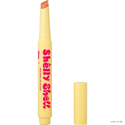 Блеск тающий для губ "Shelly Shell" тон: 02, полупрозрачный персиковый с розовыми блестками — фото, картинка