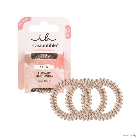 Набор резинок-браслетов для волос "Invisibobble Slim Bronze Me Pretty" (3 шт.) — фото, картинка