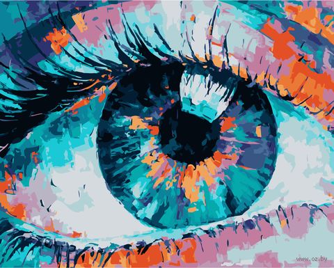 Картина по номерам "Радужное око" (400х500 мм) — фото, картинка