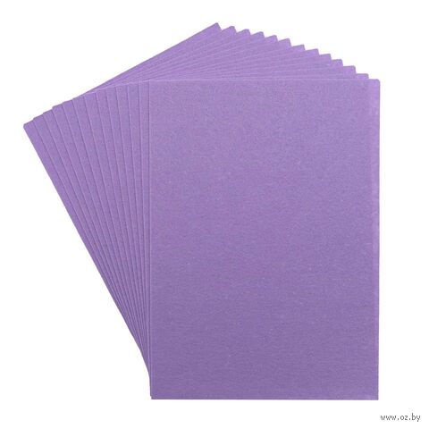 Фетр листовой жесткий (20х30 см; сиреневый; 12 листов) — фото, картинка