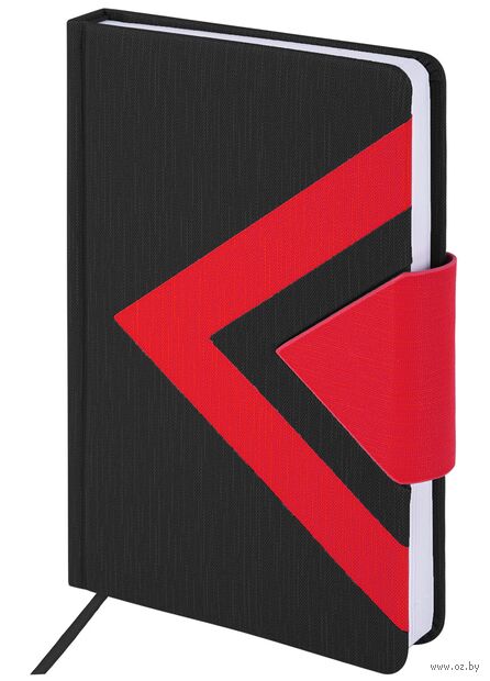 Ежедневник недатированный "Waves" (А5; чёрно-красный) Ежедневник недатированный "Waves" (А5; чёрно-красный) — фото, картинка