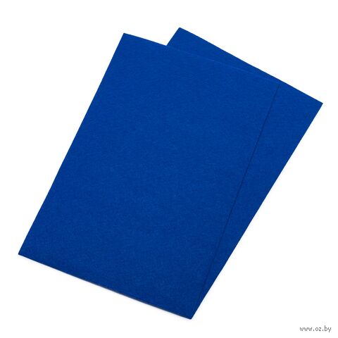 Фетр листовой жёсткий "Айрис" (20х30 см; синий; 2 листа) — фото, картинка